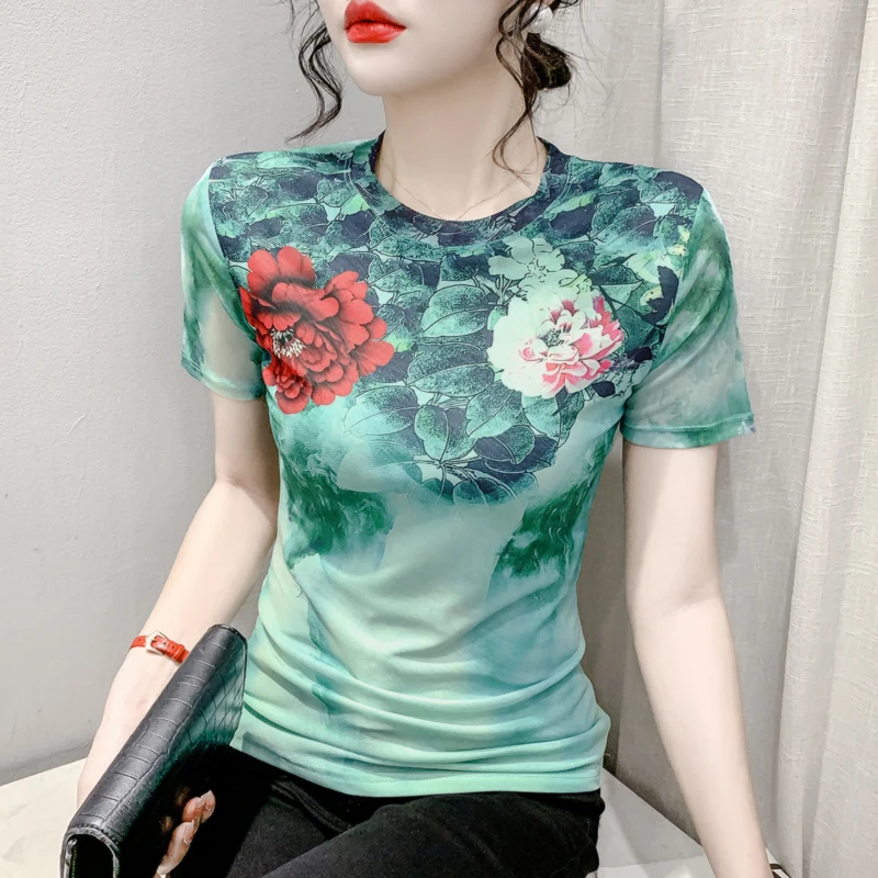 Летние футболки, футболка с цветочным принтом, женская футболка, футболка с коротким рукавом, Женские повседневные топы, футболка 
Летние футболки, футболка с цветочным принтом, женская футболка, футболка с коротким рукавом, Женские повседневные топы, футболка