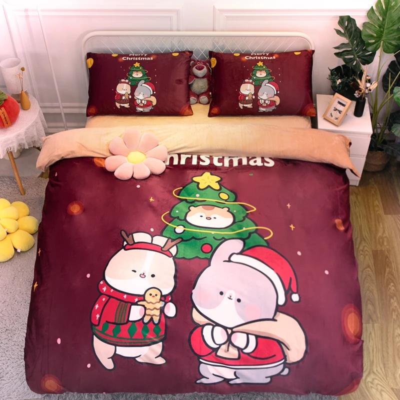 Cute Sesame Rabbit Pattern Bedding Set Home Digital Printing Polyester with 1/2 Pillowcase Comforter Bedding Sets Twin Queen
Cute Sesame Rabbit Pattern Bedding Set Home Digital Printing Polyester with 1/2 Pillowcase Comforter Bedding Sets Twin Queen