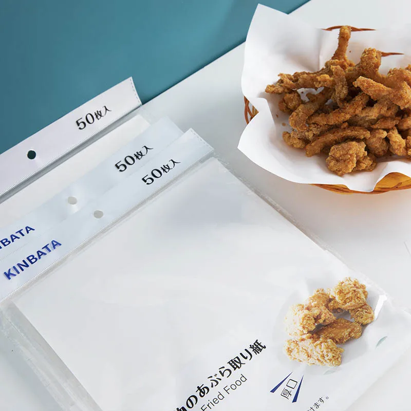 For Fried Food Disposable Heat Resistance Oil Absorbent Paper 50Pcs/Set Portable Multipurpose Original Wood Pulp Baking Papers
For Fried Food Disposable Heat Resistance Oil Absorbent Paper 50Pcs/Set Portable Multipurpose Original Wood Pulp Baking Papers