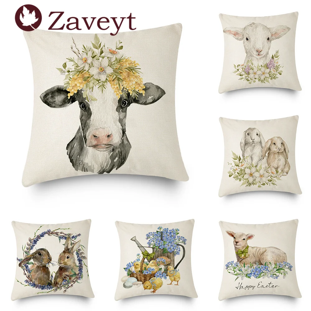 16/18/20/24"in Cute Cartoon Animal Easter Cushion Cover Linen Throw Pillow Kawaii Farmhouse Print Pillowcase Holiday Home Decor
16/18/20/24"in Cute Cartoon Animal Easter Cushion Cover Linen Throw Pillow Kawaii Farmhouse Print Pillowcase Holiday Home Decor