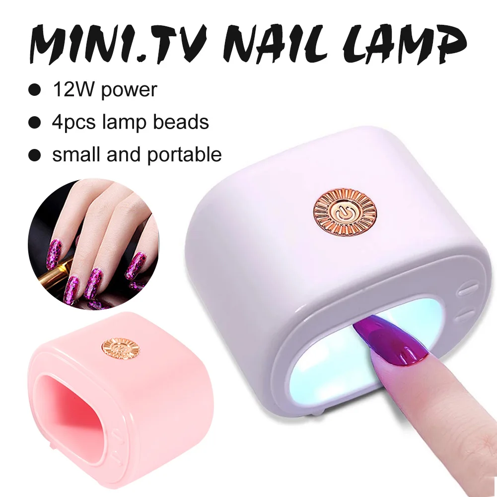 Mini Nail Lamp Fast Drying Portable 12W 4 LEDs TV Shape Nail Dryer Gel Polish Curing Lamp USB Rechargeable Nail Art Tools
Mini Nail Lamp Fast Drying Portable 12W 4 LEDs TV Shape Nail Dryer Gel Polish Curing Lamp USB Rechargeable Nail Art Tools