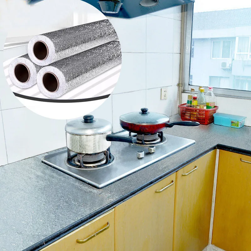 DIY Wallpaper Kitchen Oilproof Waterproof Sticker Aluminum Foil Kitchen Stove Cabinet Decoration Self-Adhesive Wall Sticker
DIY Wallpaper Kitchen Oilproof Waterproof Sticker Aluminum Foil Kitchen Stove Cabinet Decoration Self-Adhesive Wall Sticker