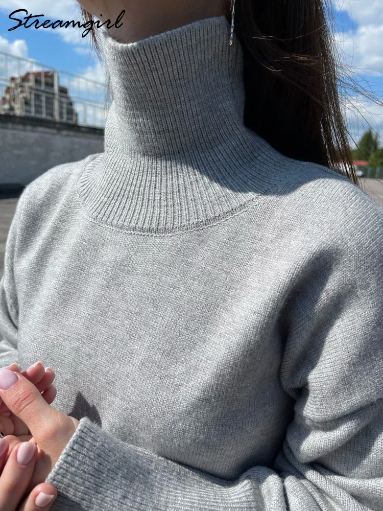 White Women's Turtleneck Sweater Autumn Winter Women Pullovers Loose Casual Knitwears Ladies Turtleneck Sweater Women Top
White Women's Turtleneck Sweater Autumn Winter Women Pullovers Loose Casual Knitwears Ladies Turtleneck Sweater Women Top