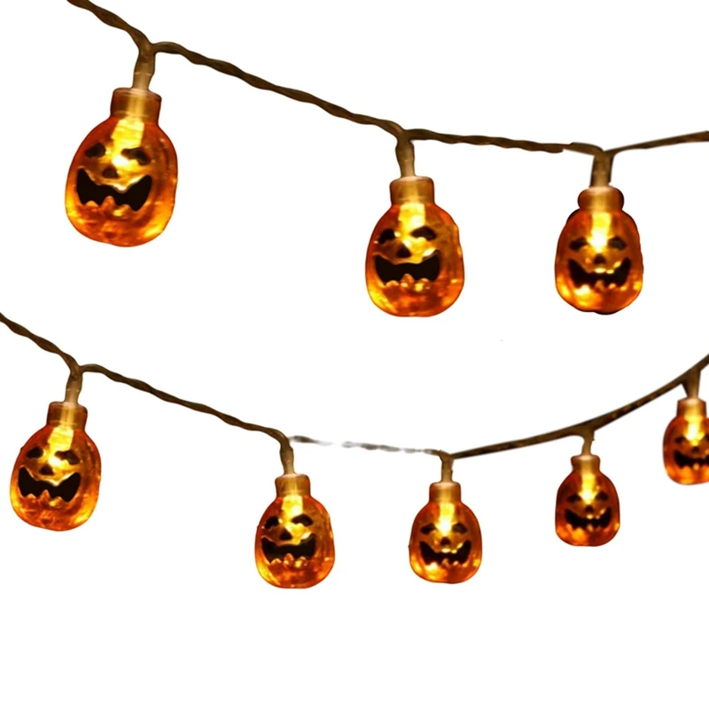 

Декоративная гирлянда в виде тыквы на Хэллоуин, 9,8 футов, 20 светодиодов, светильник от батареи, гирлянда на Хэллоуин, уличное украшение на Хэ...