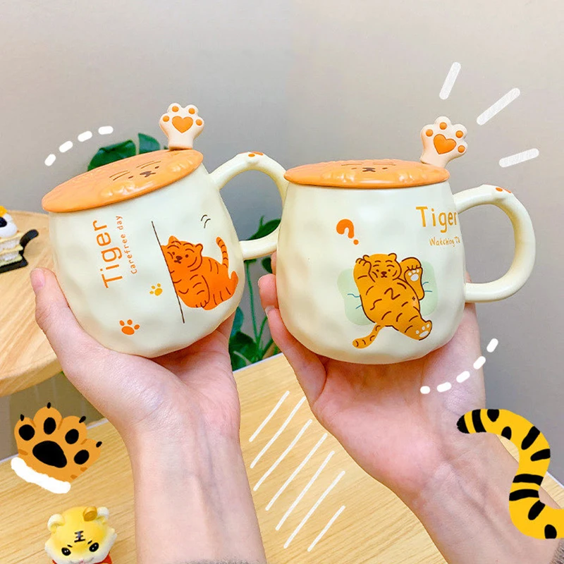 Kawaii Tiger Mugs Coffee Cups Cute Ceramic Cups With Lid Spoon Home Office Tea Beer Water Breakfast Cup Drinkware Birthday Gift
Kawaii Tiger Mugs Coffee Cups Cute Ceramic Cups With Lid Spoon Home Office Tea Beer Water Breakfast Cup Drinkware Birthday Gift