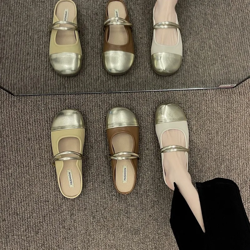 New Women's Shoes Mules Women's Flats Breathable Summer Shoes Ladies Round Toe Women's Flats Flat with Casual Flat Shoes
New Women's Shoes Mules Women's Flats Breathable Summer Shoes Ladies Round Toe Women's Flats Flat with Casual Flat Shoes