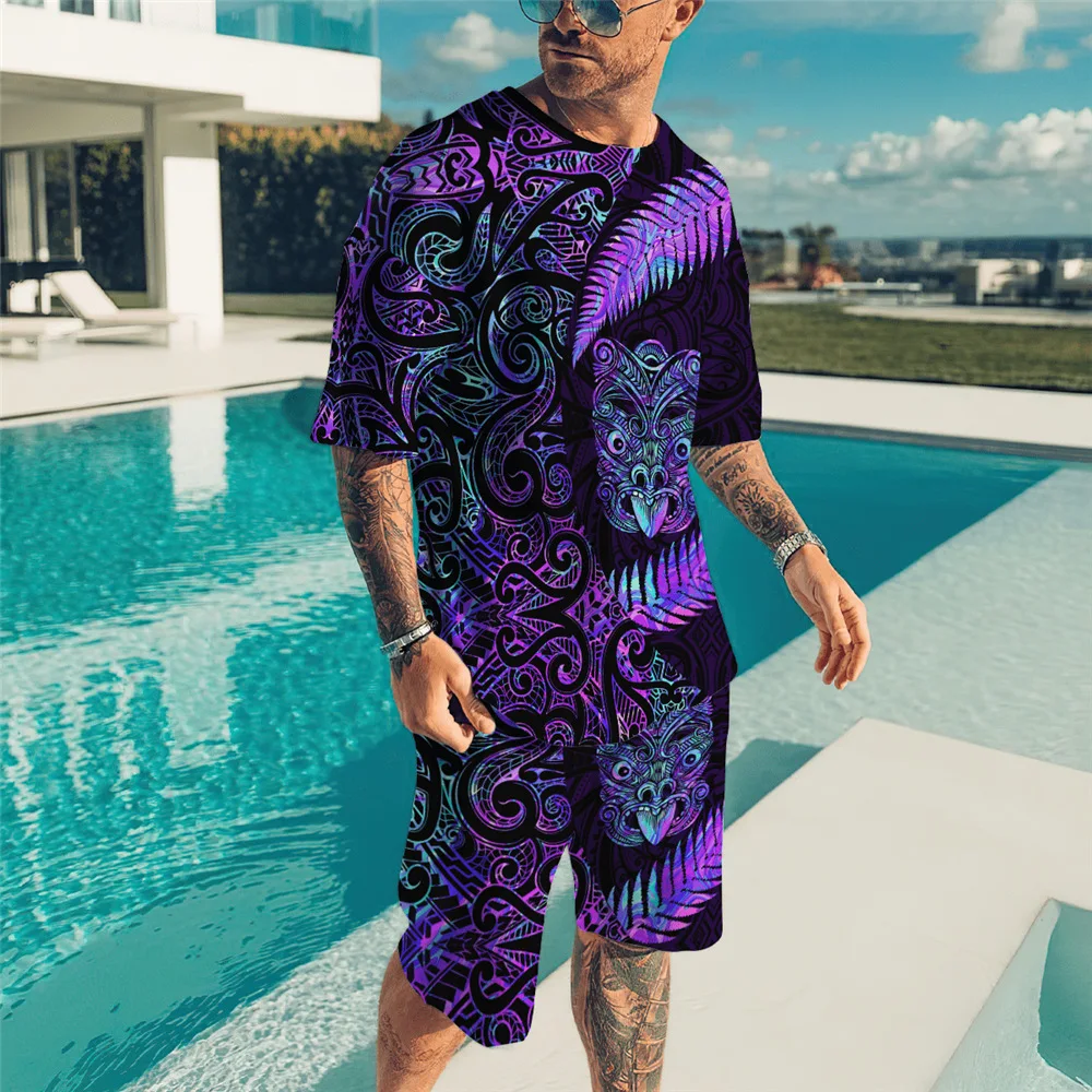 Summer Men's Set 3D Printing 2 Piece Set Clothes Outfit Fashion Oversized Short-sleeved T-shirt Men's Suit Casual Jogging Set
Summer Men's Set 3D Printing 2 Piece Set Clothes Outfit Fashion Oversized Short-sleeved T-shirt Men's Suit Casual Jogging Set