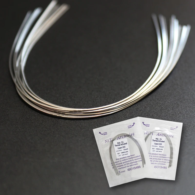 10Packs 100Pcs Orthodontic Wire Thermal Activiated Niti Round Rectangle 5 Upper 5 Lower
10Packs 100Pcs Orthodontic Wire Thermal Activiated Niti Round Rectangle 5 Upper 5 Lower