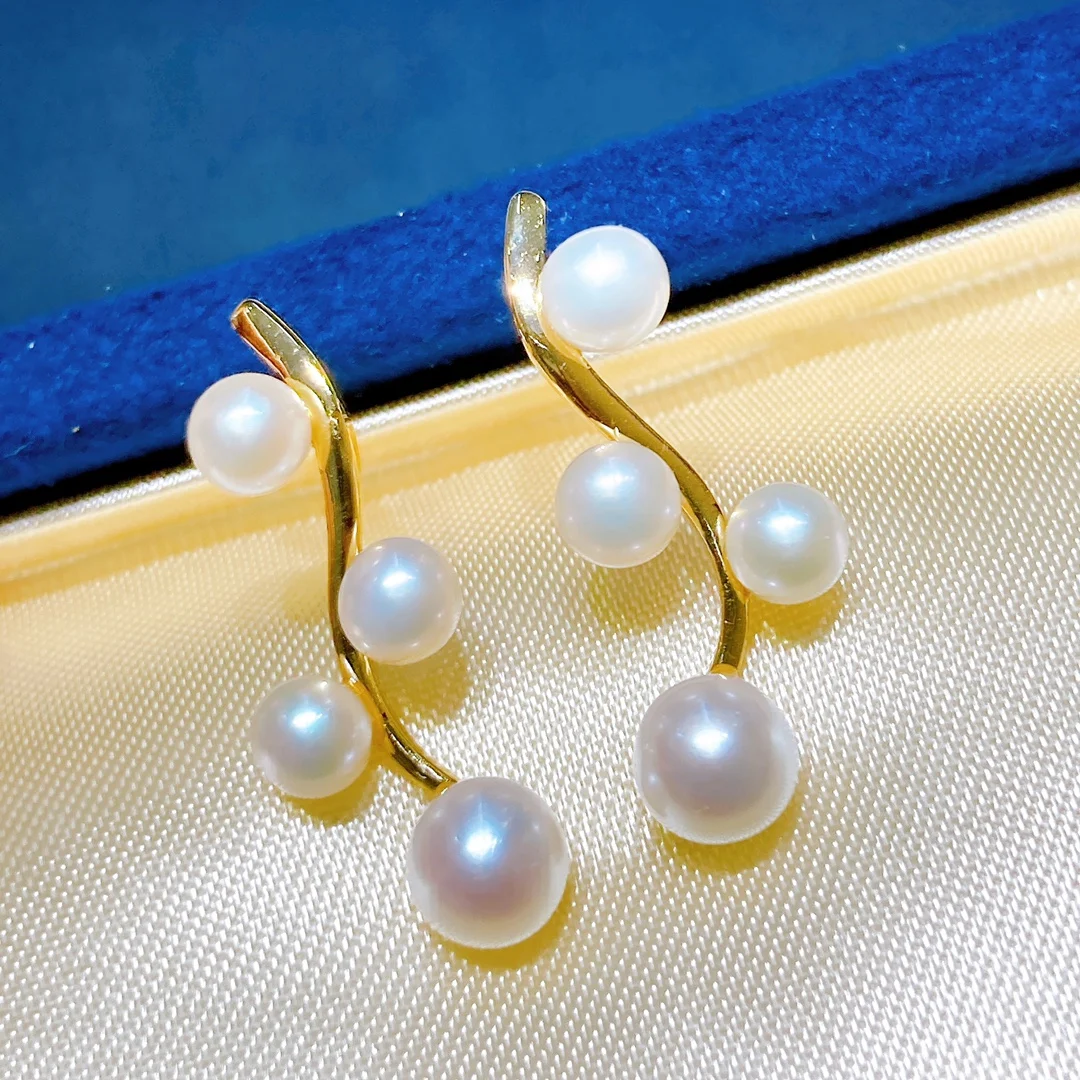 Classic 4-6mm Natural Freshwater Pearl Branch Design Earrings Handmade DIY Jewelry
Classic 4-6mm Natural Freshwater Pearl Branch Design Earrings Handmade DIY Jewelry