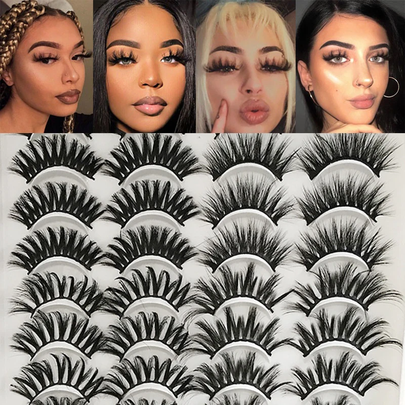 20 Pairs Soft Natural 3D False Eyelashes Fluffy Wispy Dramatic Fake Lashes Reusable Volume Makeup Eyelash Extension Faux Cils
20 Pairs Soft Natural 3D False Eyelashes Fluffy Wispy Dramatic Fake Lashes Reusable Volume Makeup Eyelash Extension Faux Cils