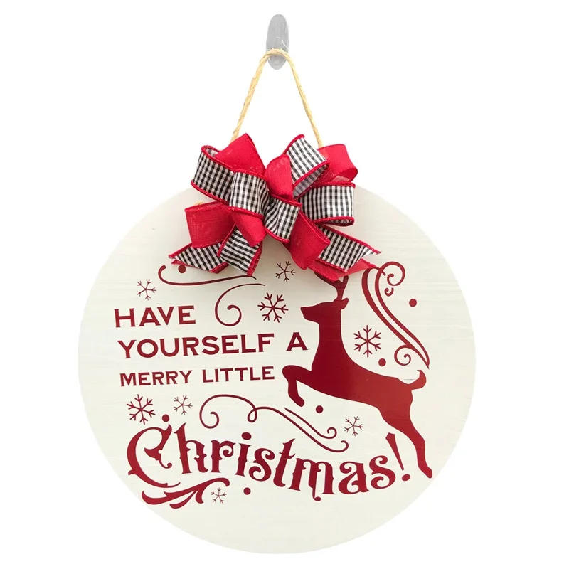 Рождественская деревянная дверная табличка, круглая подвесная доска с надписью лось, праздничный декор для вечеринки
Рождественская деревянная дверная табличка, круглая подвесная доска с надписью лось, праздничный декор для вечеринки
