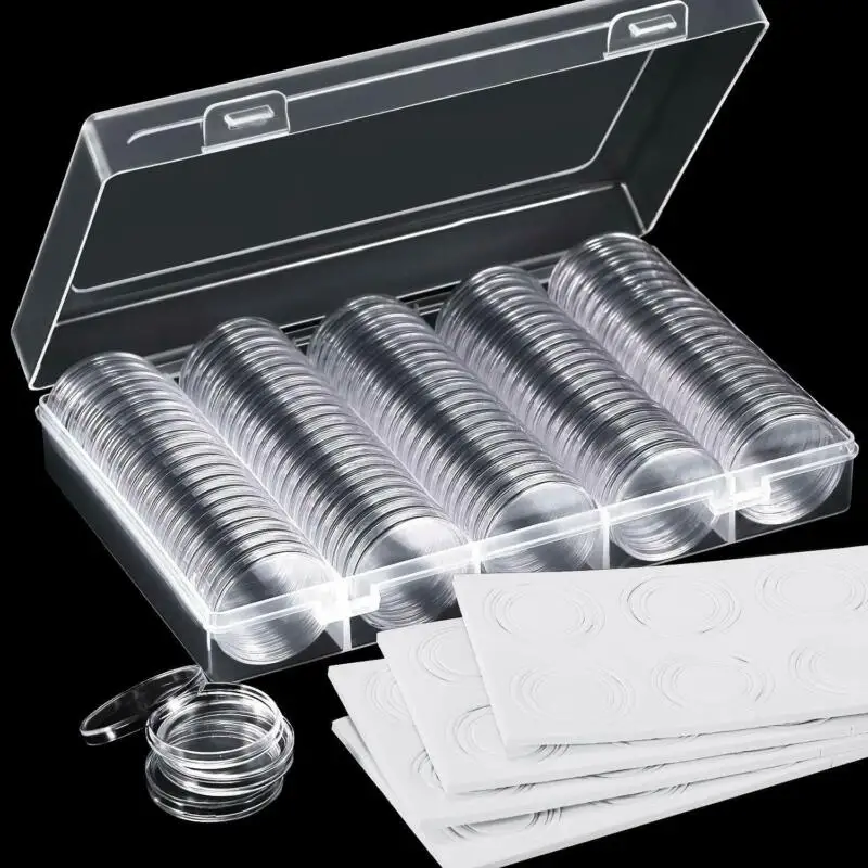 Holder Coin Storage Case Plastic Round Washer Capsules Clear Collections Display Lightweight Medal Organizer Set
Holder Coin Storage Case Plastic Round Washer Capsules Clear Collections Display Lightweight Medal Organizer Set