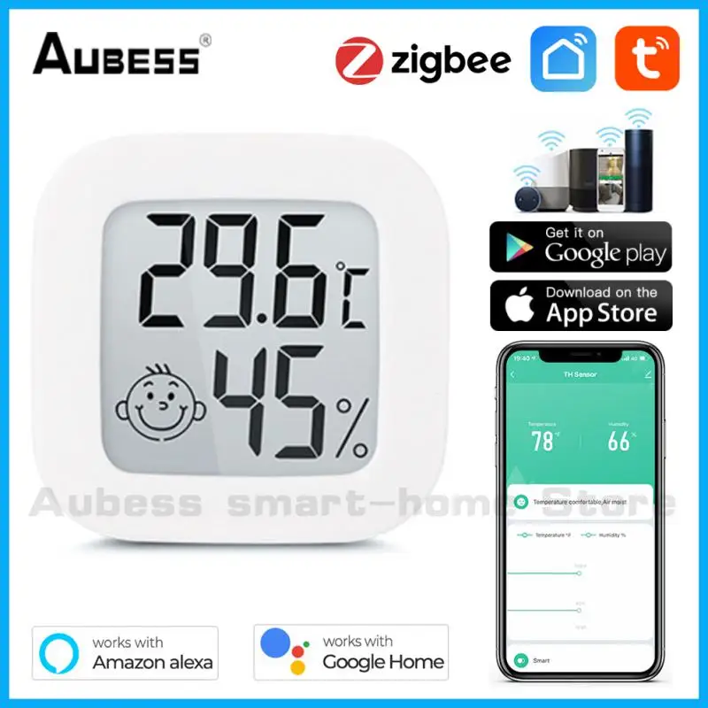 Aubess Wireless ZigBee Temperature And Humidity Sensor Tuya APP Remote Smart Home Hygrometer Monitor Controller Alexa Google
Aubess Wireless ZigBee Temperature And Humidity Sensor Tuya APP Remote Smart Home Hygrometer Monitor Controller Alexa Google