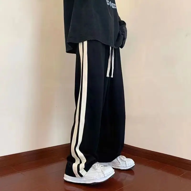 Side Stripe Women Pants Korean Style Ankle Length Wide Leg Pant Streetwear Loose High Waist Trousers Y2K Fashion Pantalones 2023
Side Stripe Women Pants Korean Style Ankle Length Wide Leg Pant Streetwear Loose High Waist Trousers Y2K Fashion Pantalones 2023