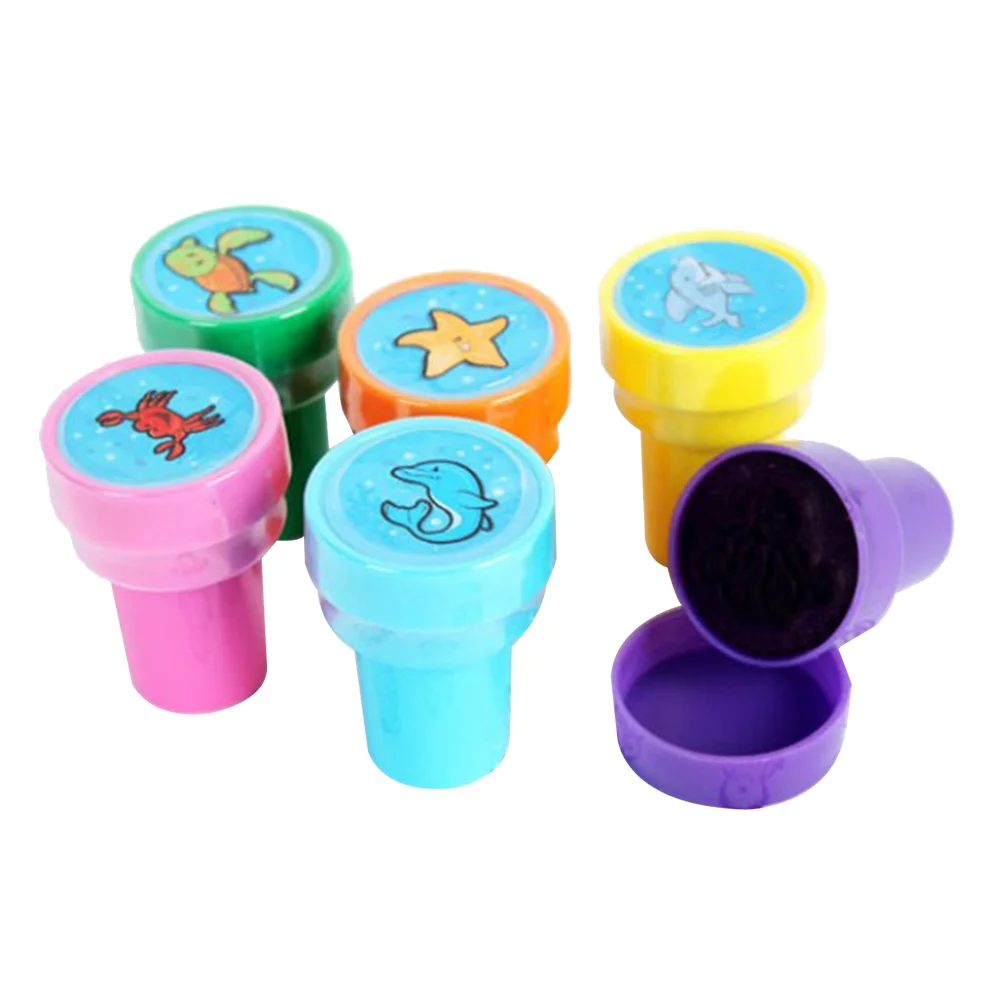 6 Ocean Animal Creature Creative Mini Inking Stamps for Party Birthday Gift 
6 Ocean Animal Creature Creative Mini Inking Stamps for Party Birthday Gift