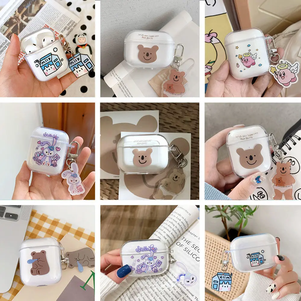 Чехол для AirPods, милый мультяшный чехол для наушников AirPods 1/2, мягкий прозрачный чехол для наушников AirPods Pro с брелоком
Чехол для AirPods, милый мультяшный чехол для наушников AirPods 1/2, мягкий прозрачный чехол для наушников AirPods Pro с брелоком