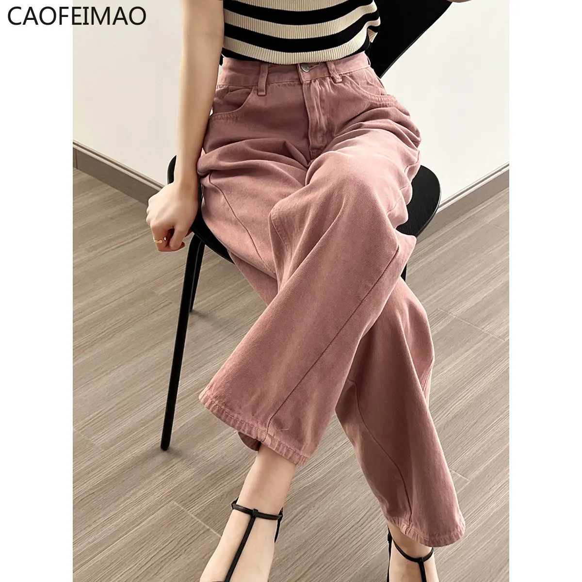 Caofeimao Women's Jeans 2023 Spring Loose Elastic Waist Straight Denim Pants Casual Female Ankle-Length Bottoms Jeans
Caofeimao Women's Jeans 2023 Spring Loose Elastic Waist Straight Denim Pants Casual Female Ankle-Length Bottoms Jeans