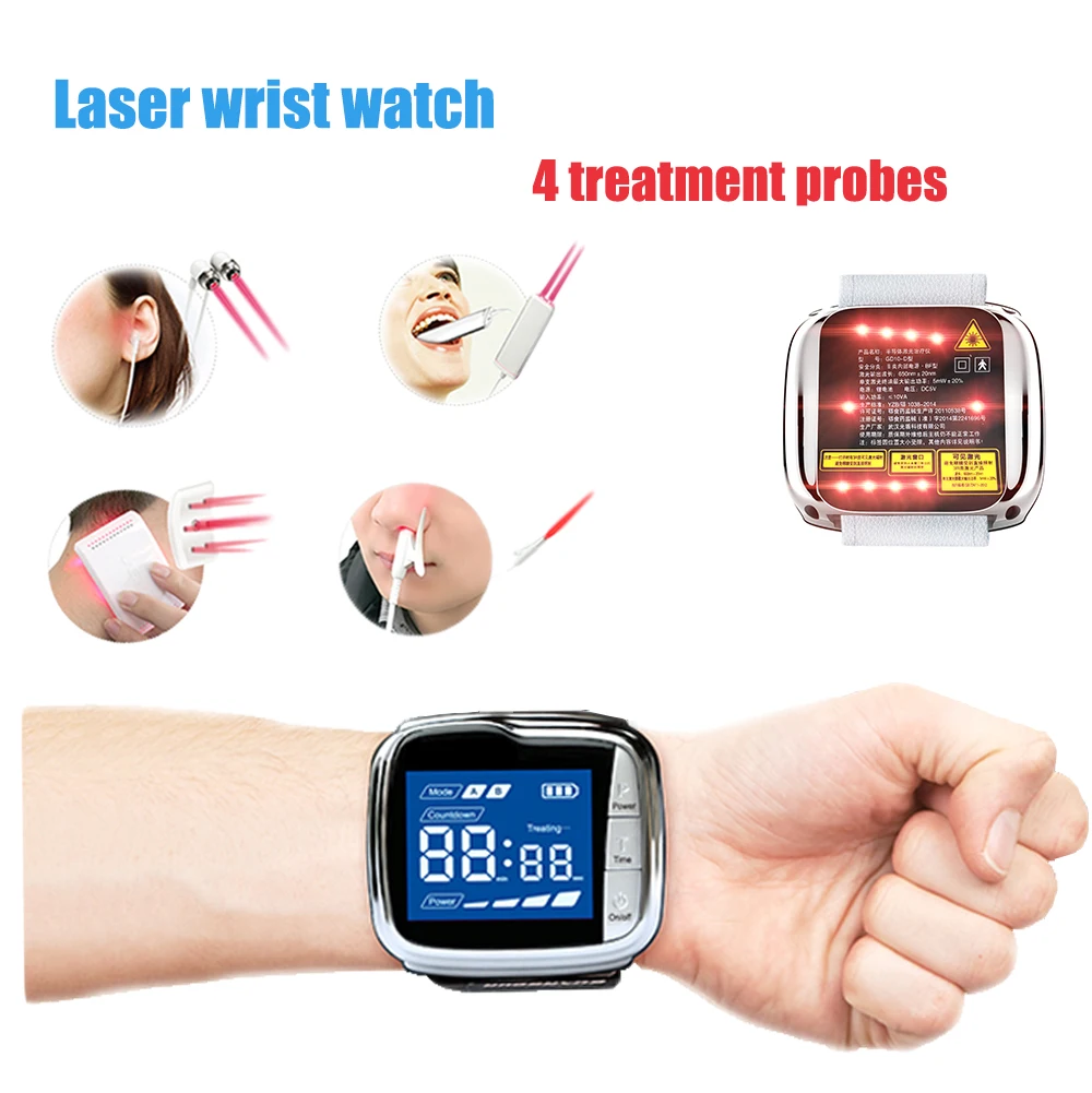 650nm Laser Wrist Watch Physiotherapy LLLT Laser Wrist Watch Therapy Device for Media Rhinitis Cardiovascular Therapy
650nm Laser Wrist Watch Physiotherapy LLLT Laser Wrist Watch Therapy Device for Media Rhinitis Cardiovascular Therapy