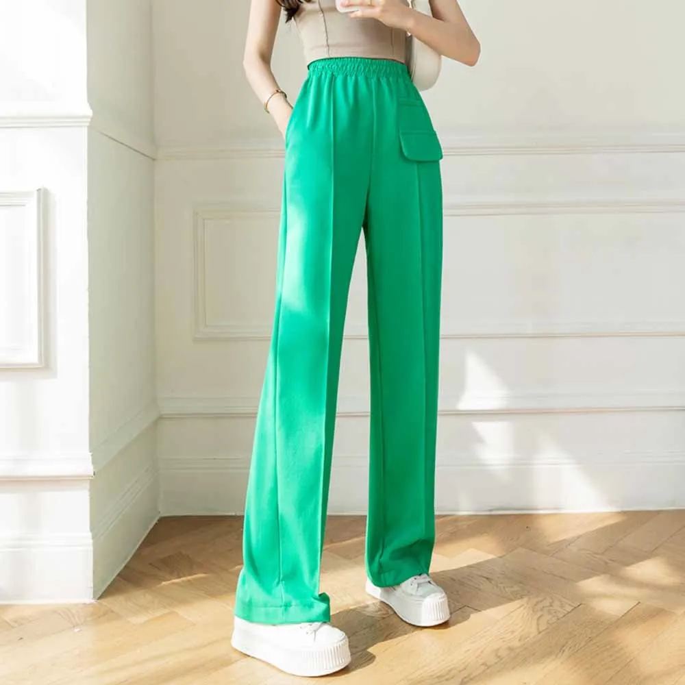 2022 Spring Street Gray Yellow Trousers Drawstring Wide Leg Pants Women Loose Casual Korean Fashion Pants Female S-XL 
2022 Spring Street Gray Yellow Trousers Drawstring Wide Leg Pants Women Loose Casual Korean Fashion Pants Female S-XL