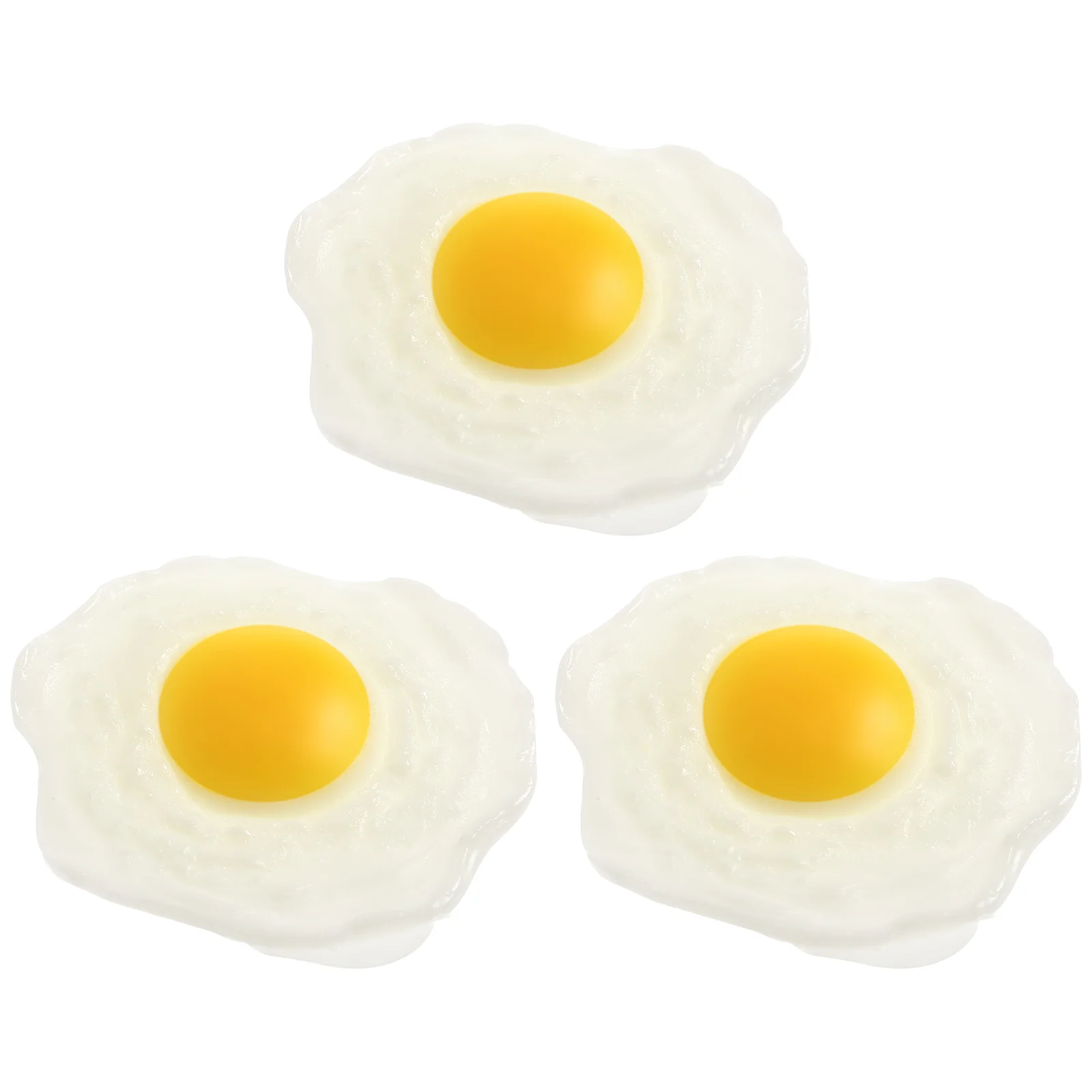 

Egg Fried Fake Eggs Toy Food Artificial Toys Squeeze Play Realistic Props Rubber Poached Prank Simulation Decompression Set Kids