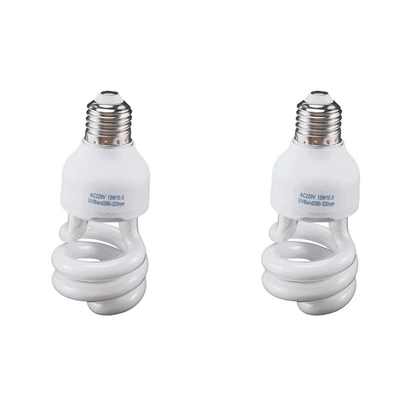 2X Uvb 13W Reptile Light Bulb Uv Lamp Vivarium Terrarium Tortoise Turtle Snake Pet Heating Light Bulb 220V-240V(Uvb10.0)
2X Uvb 13W Reptile Light Bulb Uv Lamp Vivarium Terrarium Tortoise Turtle Snake Pet Heating Light Bulb 220V-240V(Uvb10.0)