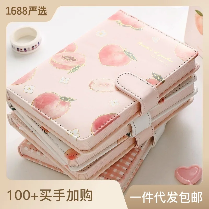 Notebook Peach Said A5 Magnetic Buckle Book Small Fresh Pu Leather Diary Students Colorful Pages Girls Heart Handbook
Notebook Peach Said A5 Magnetic Buckle Book Small Fresh Pu Leather Diary Students Colorful Pages Girls Heart Handbook