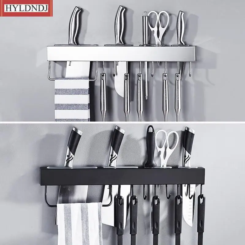 304 Stainless Steel Knife Rack Kitchen Pendant Removable Hook Wall-Mounted Kitchen Storage Rack with Towel Bar Punch-Free
304 Stainless Steel Knife Rack Kitchen Pendant Removable Hook Wall-Mounted Kitchen Storage Rack with Towel Bar Punch-Free