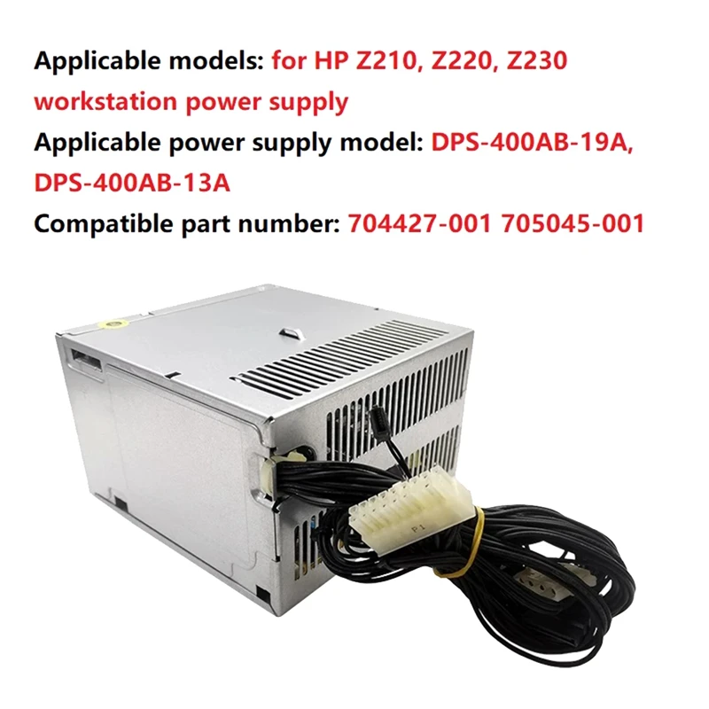 HOT-400W PSU Chassis Power Supply For HP Z210MT Z220 Z230 Workstation Power DPS-400AB-19A DPS-400AB-13A 18Pin Power Supply
HOT-400W PSU Chassis Power Supply For HP Z210MT Z220 Z230 Workstation Power DPS-400AB-19A DPS-400AB-13A 18Pin Power Supply