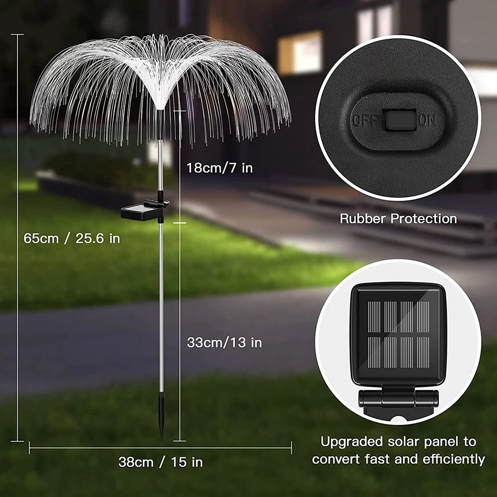 RGB Solar Garden Jellyfish Lights Sensory Colour Changing Fibre Optic Outdoor Fiber Optic Garden Light Mood Lamp Christmas Light
RGB Solar Garden Jellyfish Lights Sensory Colour Changing Fibre Optic Outdoor Fiber Optic Garden Light Mood Lamp Christmas Light