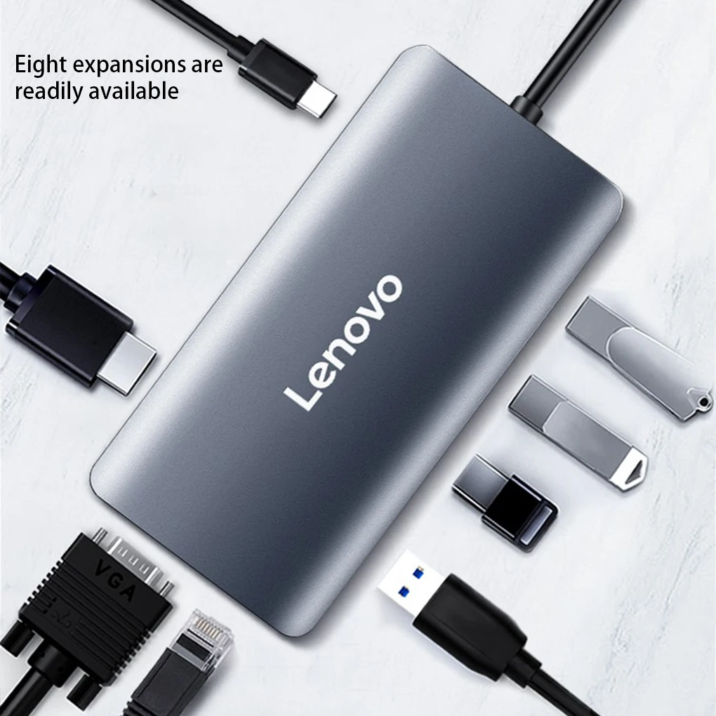 Lenovo LX0808 8 in 1 USB Type-C Hub 4K 87W For HDMI-compatible Splitter External Expansion Office Dock Keyboard U Disk Expander
Lenovo LX0808 8 in 1 USB Type-C Hub 4K 87W For HDMI-compatible Splitter External Expansion Office Dock Keyboard U Disk Expander
