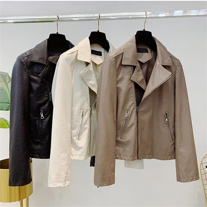 New Fashion Short Brown Small Leather Jacket 2023 Spring Autumn Zipper Washed Leather Motorcycle Coat Female Slim Clothes G2095
New Fashion Short Brown Small Leather Jacket 2023 Spring Autumn Zipper Washed Leather Motorcycle Coat Female Slim Clothes G2095