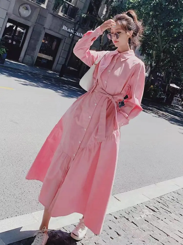 Pink Long Sleeve Dress Women's Spring 2023 New Ankle-Length French Style Retro Elegant Chic Long Dress Shirt Dress
Pink Long Sleeve Dress Women's Spring 2023 New Ankle-Length French Style Retro Elegant Chic Long Dress Shirt Dress
