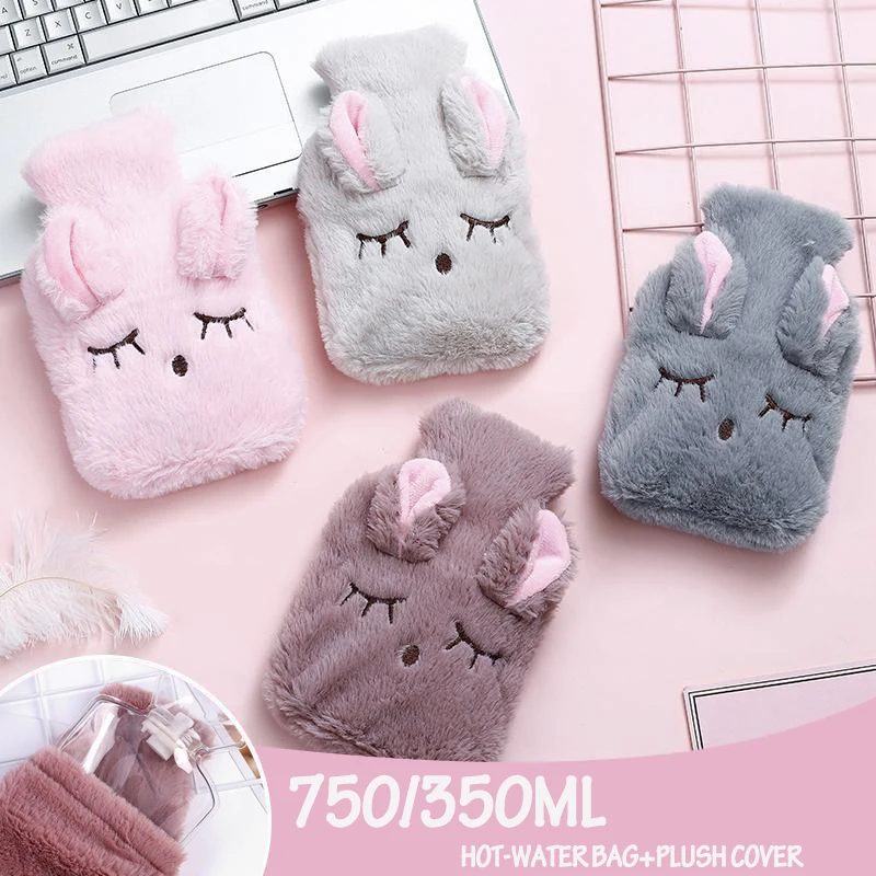 350ML Cute Rabbit Hot Water Bottle Water Injection PVC Plush Hot Water Bag Winter Feet Hand Warm Heater Bouillotte Termofor
350ML Cute Rabbit Hot Water Bottle Water Injection PVC Plush Hot Water Bag Winter Feet Hand Warm Heater Bouillotte Termofor