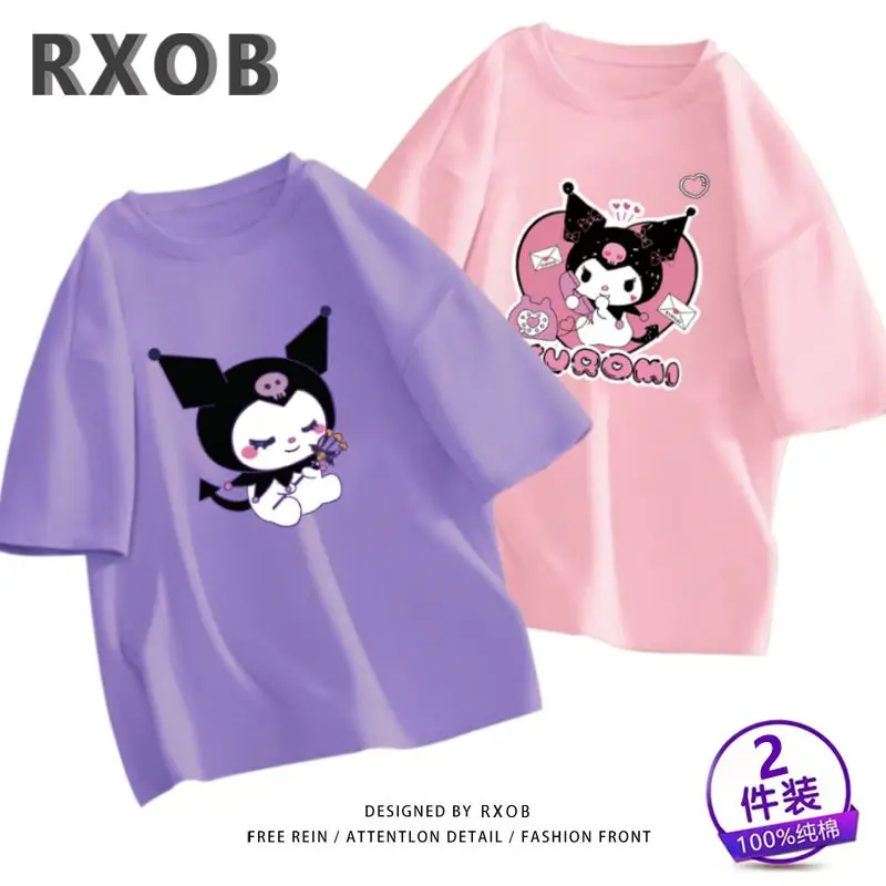 Sanrio Kuromi Children's Clothes 100% Cotton Girls Short Sleeve T-Shirt Summer Students Loose Cartoon Print Top Tide
Sanrio Kuromi Children's Clothes 100% Cotton Girls Short Sleeve T-Shirt Summer Students Loose Cartoon Print Top Tide