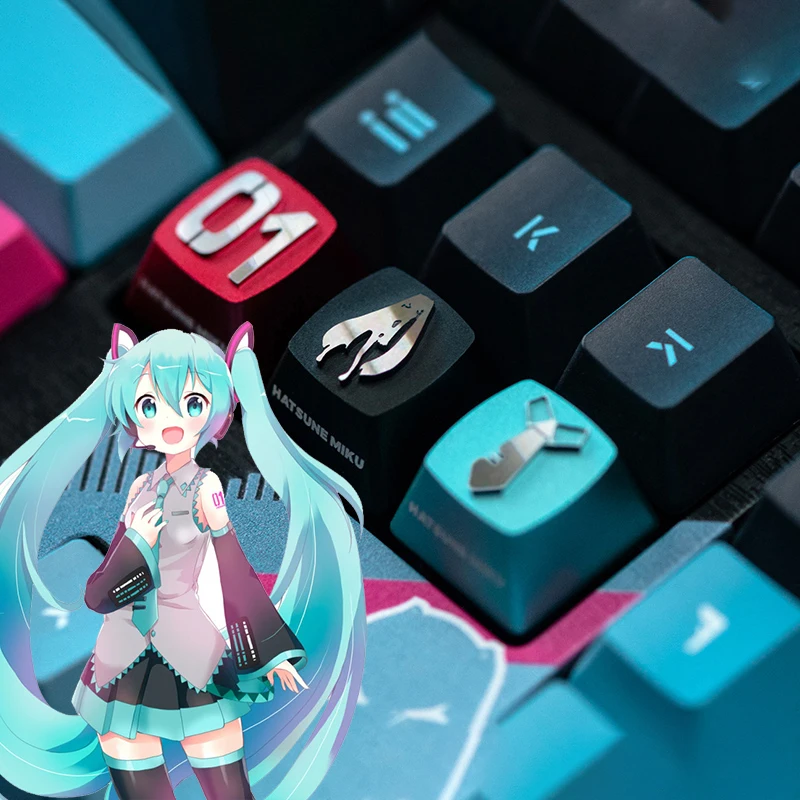 Anime Cosplay Miku Aluminum Alloy Keycaps Metal Mechanical Keyboard Key Cap With Cherry MX Switches Height Caps Accessories Gift
Anime Cosplay Miku Aluminum Alloy Keycaps Metal Mechanical Keyboard Key Cap With Cherry MX Switches Height Caps Accessories Gift