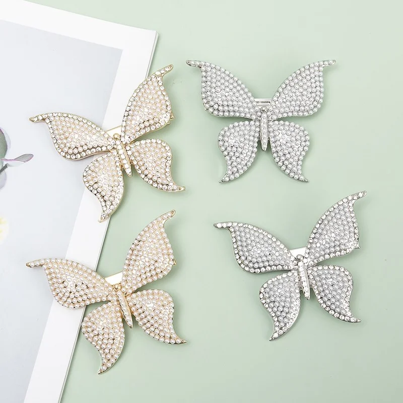Luxury Pearls Rhinestones Big Butterfly Hair Clips Women's Fashion Metal Hairpins Barrettes Side Bangs Clips Headwear Haarclip
Luxury Pearls Rhinestones Big Butterfly Hair Clips Women's Fashion Metal Hairpins Barrettes Side Bangs Clips Headwear Haarclip