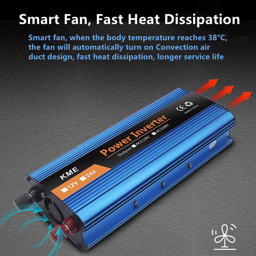 

1200W Sine Wave Inverter High Power Car Inverter Solar Inverter 12V/24V-220V Power Solar Car Inverters With LED Display DC