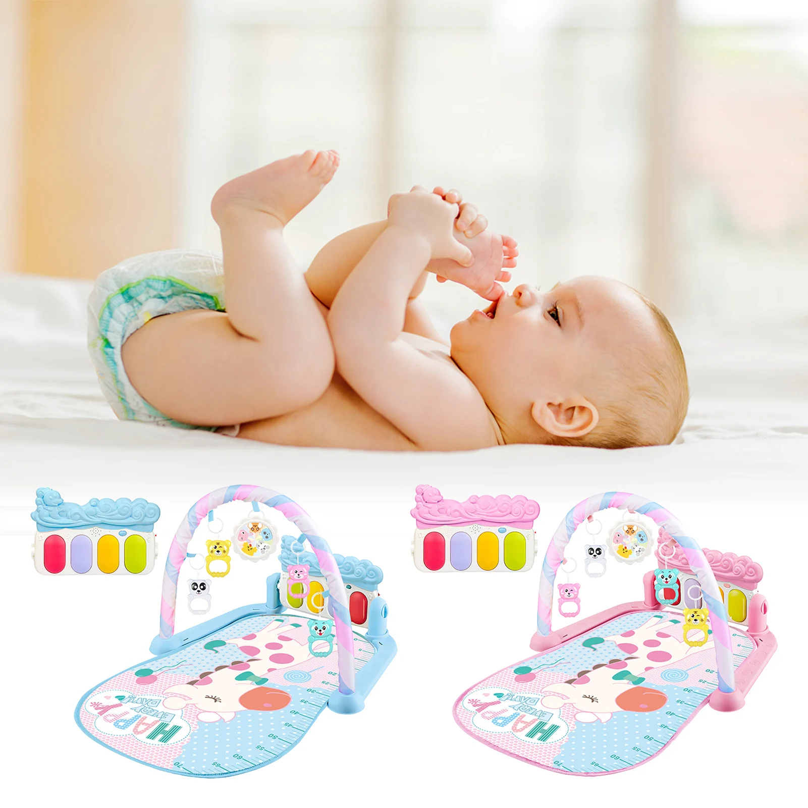 Play Piano Gym For Baby Baby Gym Play Mat Baby Activity Mat Toysfor 3-12 Months Infant Newborns Toddlers Sensory Skill
Play Piano Gym For Baby Baby Gym Play Mat Baby Activity Mat Toysfor 3-12 Months Infant Newborns Toddlers Sensory Skill