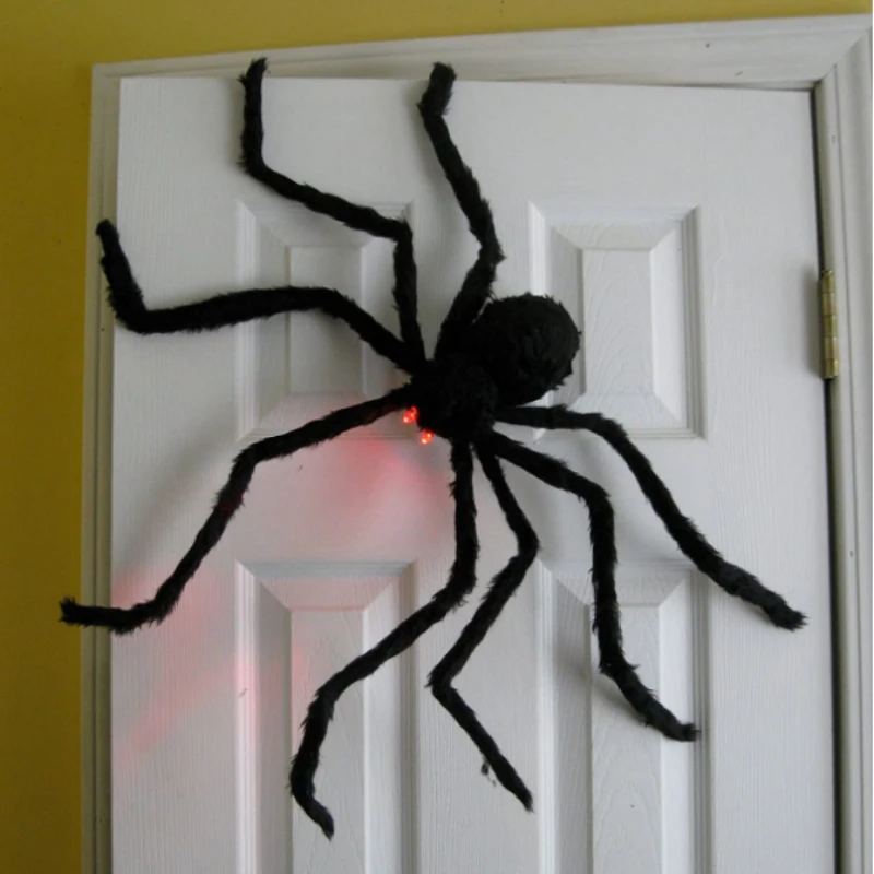 

30cm, 50cm, 75cm, 90cm Oversized Plush Black Spider Halloween Party Decoration Outdoor Home Bar Haunted House Horror Props