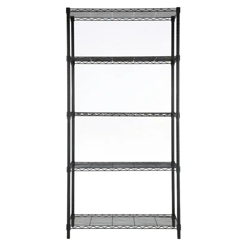 5 tier black coating shelving unit 14x36x72in
5 tier black coating shelving unit 14x36x72in