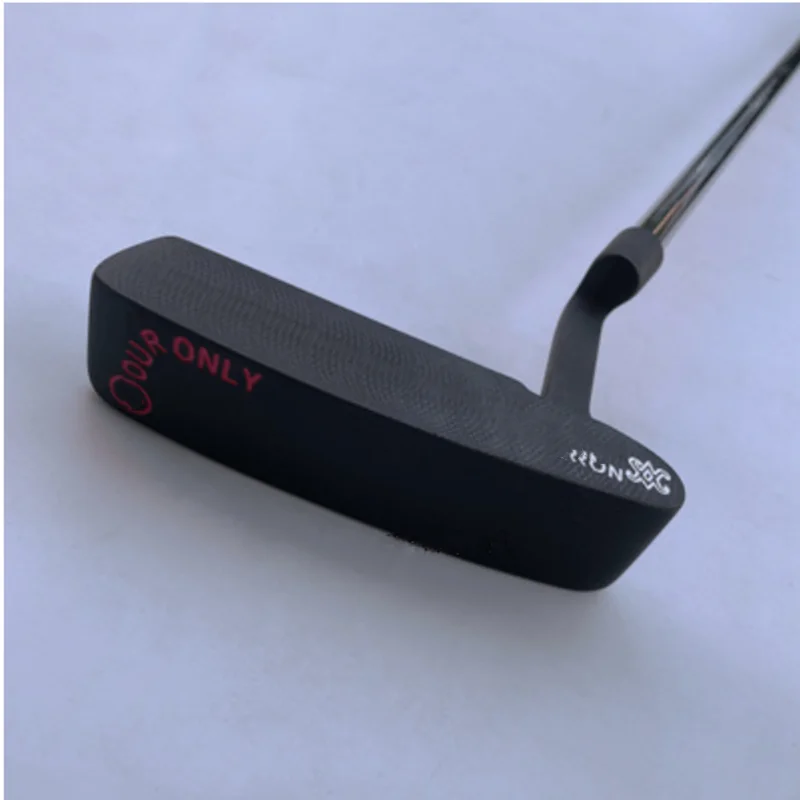 Golf club black matte straight TOUR ONLY GOLF CLUB golf putter with logo and headgear
Golf club black matte straight TOUR ONLY GOLF CLUB golf putter with logo and headgear