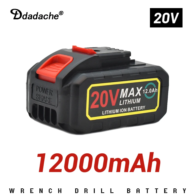 Brand-NEW Li-ion 20V 12000mAh lithium battery for Day Cordless Wrench power tool Electric drill Fast Charging factory outlet
Brand-NEW Li-ion 20V 12000mAh lithium battery for Day Cordless Wrench power tool Electric drill Fast Charging factory outlet