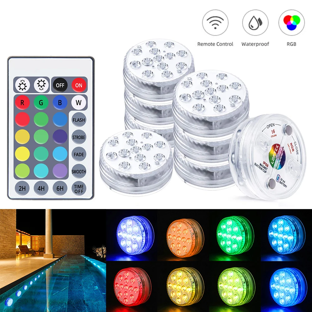 Submersible 13LED DC 12V RGB Lights Suction Cup IP68 Waterproof Swimming Pool Night Lamps Pond Party Decoration Lamp Atmosphere
Submersible 13LED DC 12V RGB Lights Suction Cup IP68 Waterproof Swimming Pool Night Lamps Pond Party Decoration Lamp Atmosphere