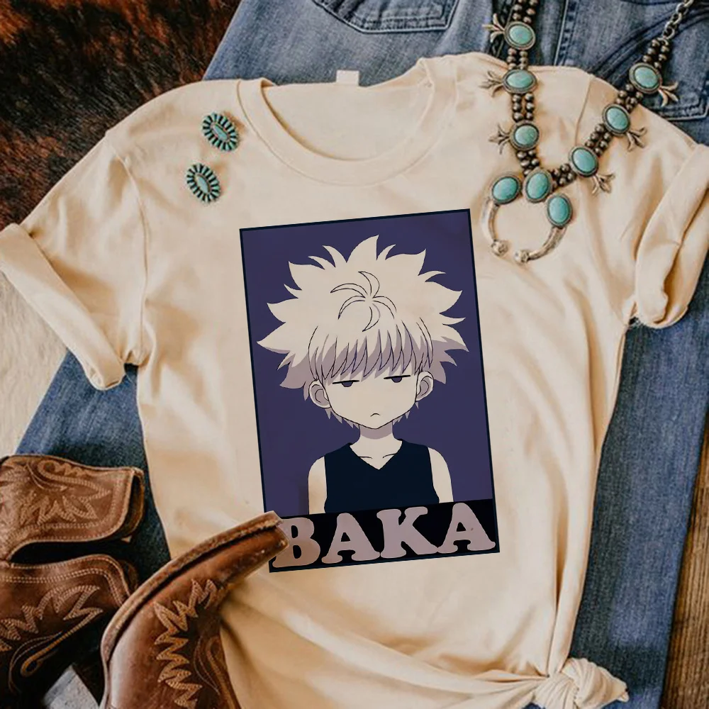 Женская футболка Hunter x Hunter Killua, футболка Харадзюку, одежда для девушек с мангой
Женская футболка Hunter x Hunter Killua, футболка Харадзюку, одежда для девушек с мангой