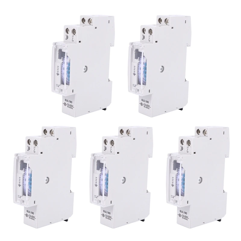5X SUL180A 15 Minutes Mechanical Timer 24 Hours Programmable Din Rail Timer Time Switch
5X SUL180A 15 Minutes Mechanical Timer 24 Hours Programmable Din Rail Timer Time Switch