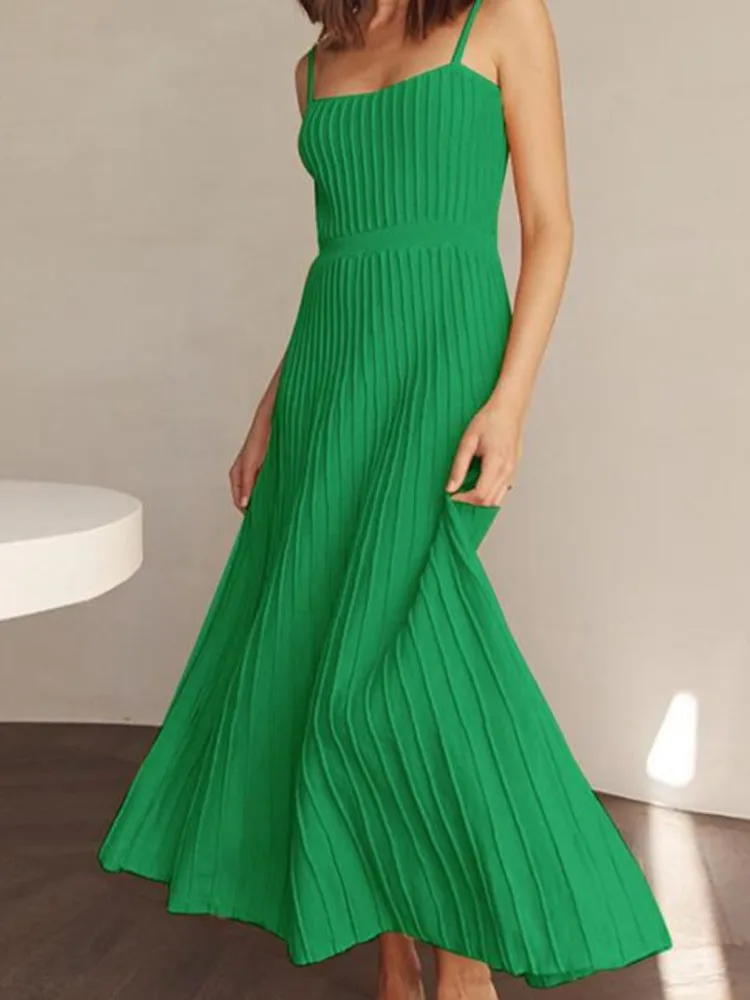 Knitted Long Dress Women 2023 Summer New Camisole Fashion Casual Midi Dresses Solid A-line Robe Beach Female Vestidos
Knitted Long Dress Women 2023 Summer New Camisole Fashion Casual Midi Dresses Solid A-line Robe Beach Female Vestidos