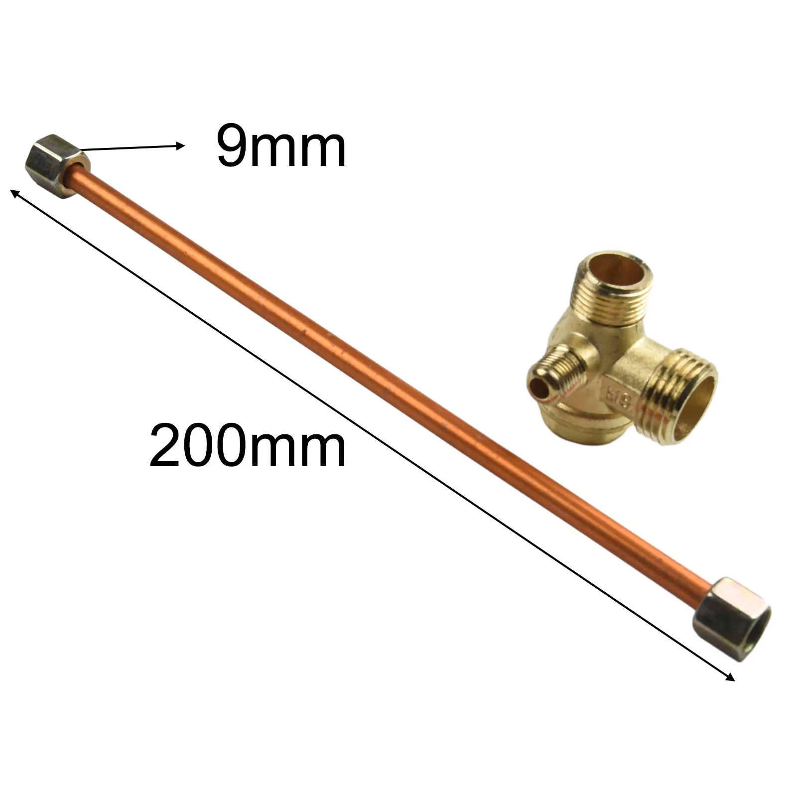 Air Compressor Check Valve Exhaust Tube 200mm Pipe 3-Port Zinc Alloy Check Valve 20/16/10mm Thread For Power Tools Accessories
Air Compressor Check Valve Exhaust Tube 200mm Pipe 3-Port Zinc Alloy Check Valve 20/16/10mm Thread For Power Tools Accessories