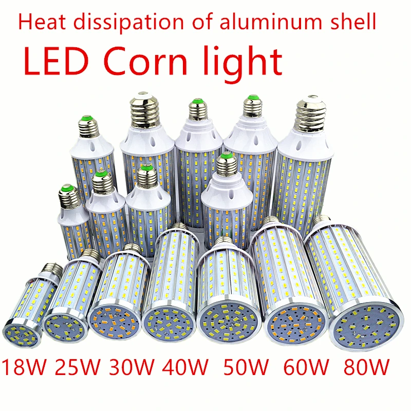 LED Bulb Aluminum shell lamp 18W25W30W40W50W 60W 80W 100W 220V E14 E27 E40 LED Corn light street lamp Cool Warm White
LED Bulb Aluminum shell lamp 18W25W30W40W50W 60W 80W 100W 220V E14 E27 E40 LED Corn light street lamp Cool Warm White