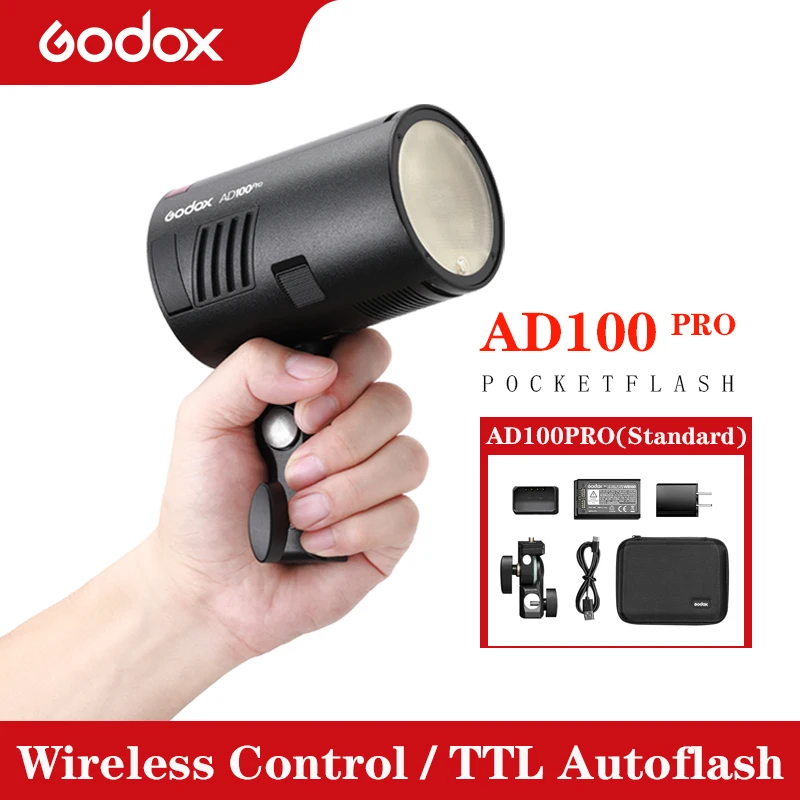 Godox AD100Pro Pocket Flash AD100 Pro LED Speedlight TTL 2.4G Wireless Outdoor Flash For Sony Nikon Canon Fuji Olympus Cameras
Godox AD100Pro Pocket Flash AD100 Pro LED Speedlight TTL 2.4G Wireless Outdoor Flash For Sony Nikon Canon Fuji Olympus Cameras