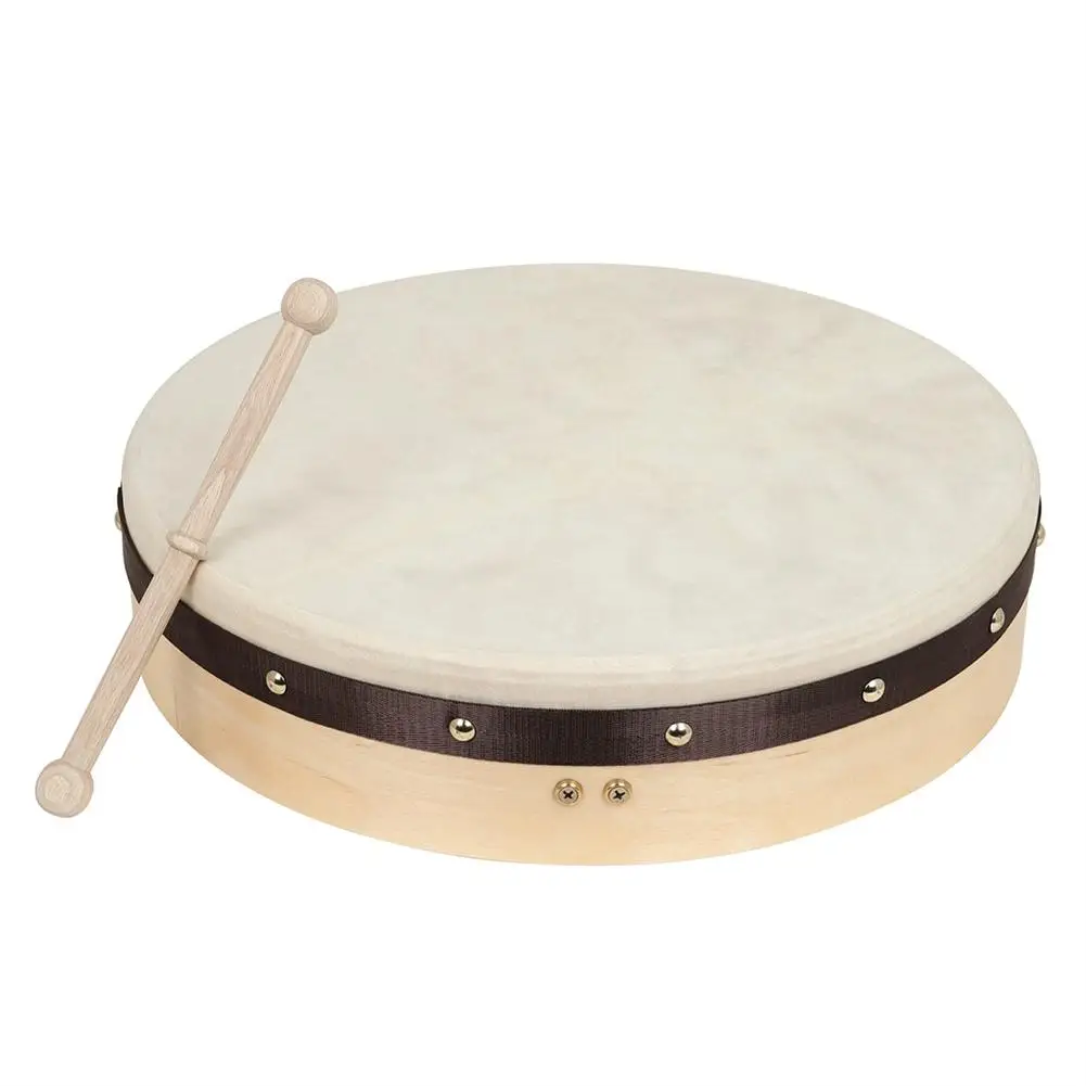 16/18 Inch Professional Sheepskin Tambourine Hand Drum With Beat Stick Clear Percussion Pronunciation For Ethnic Performances
16/18 Inch Professional Sheepskin Tambourine Hand Drum With Beat Stick Clear Percussion Pronunciation For Ethnic Performances